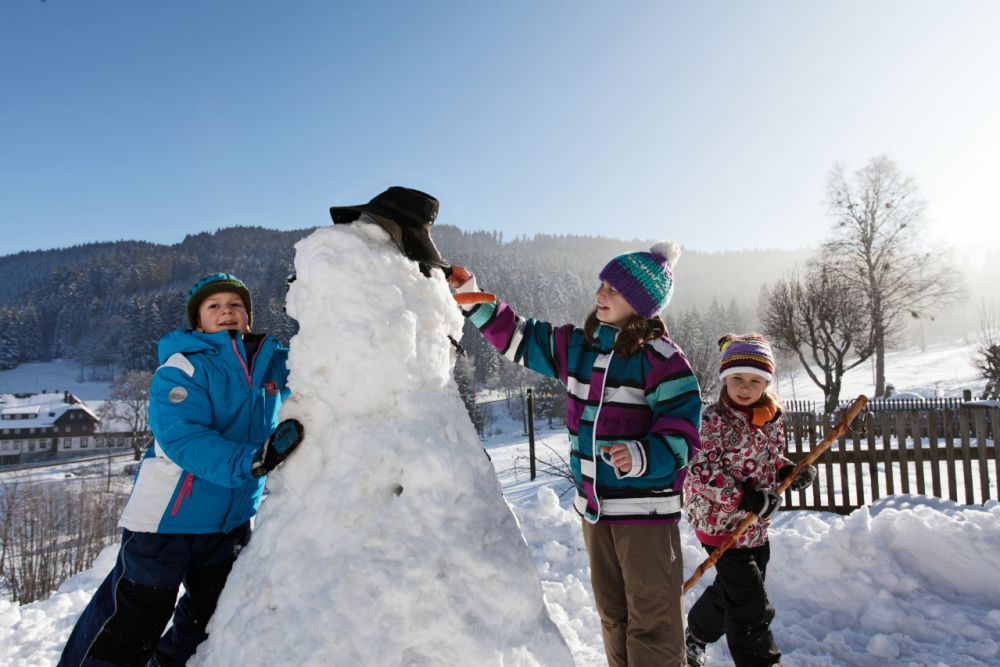 Schneemann bauen